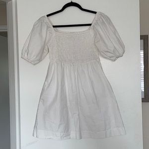 Boutique White Smocked Dress